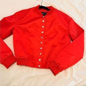 Guess Satin Red Bomber Jacket